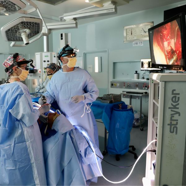 Surgeons in operating room.